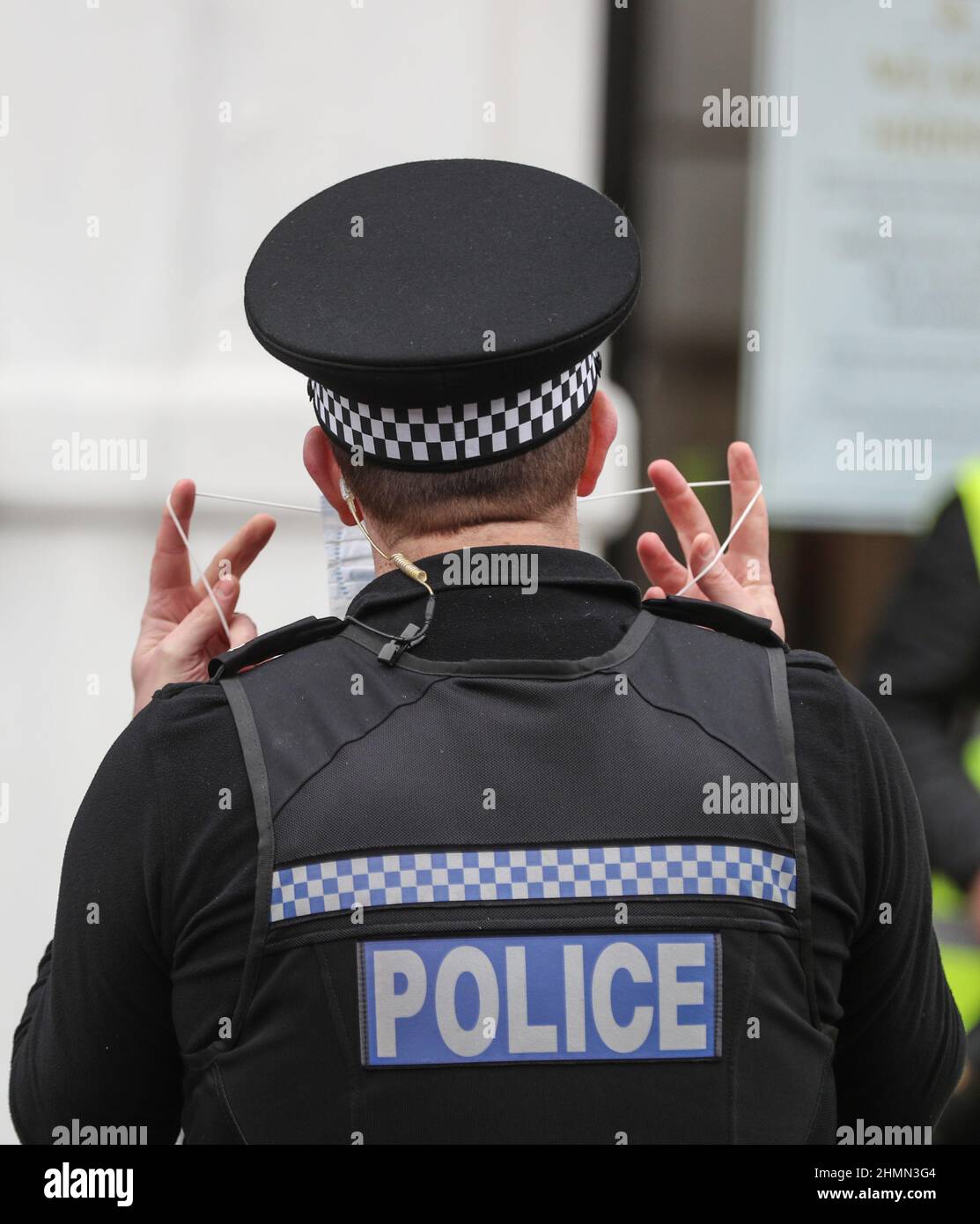 Polizeibeamte im Dienst in Winchester, Hampshire, Großbritannien Stockfoto