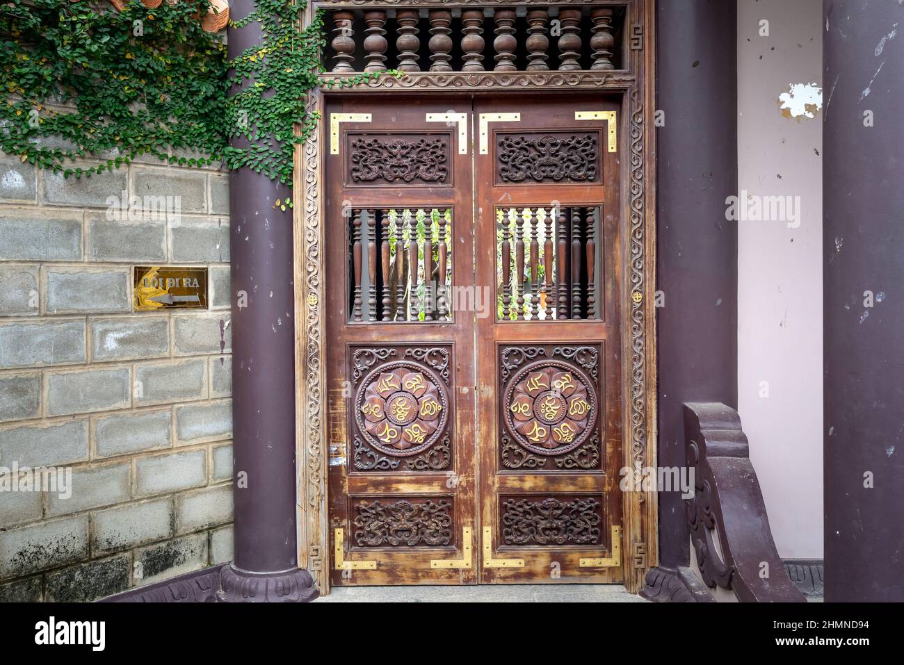 Thien Hung Pagode, Stadt Quy Nhon, Provinz Binh Dinh, Vietnam - 2. Januar 2021: Bilder von Thien Hung Pagode in Quy Nhon, Provinz Binh Dinh, V. Stockfoto