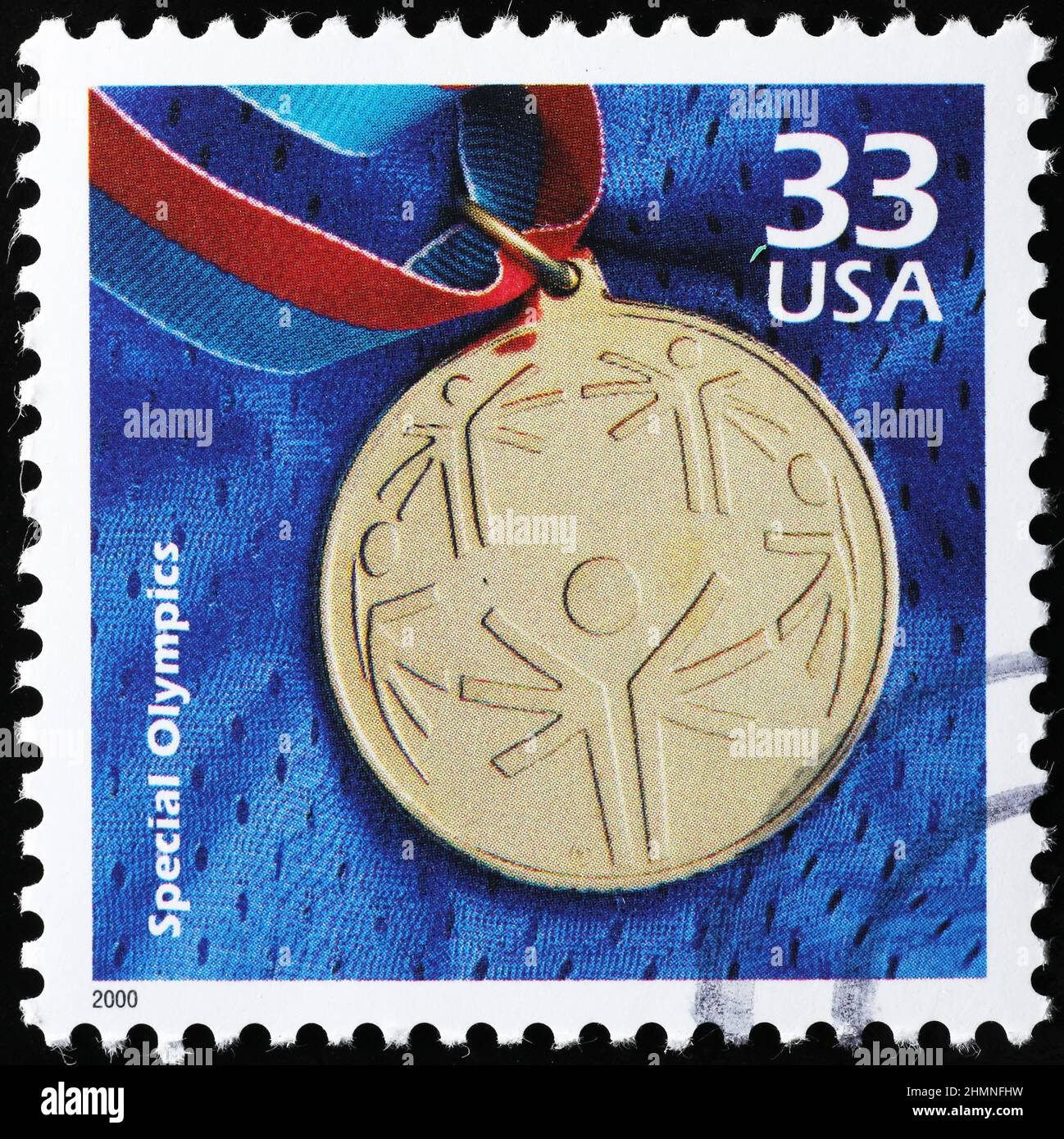 Special Olympics auf amerikanischer Briefmarke gefeiert Stockfoto