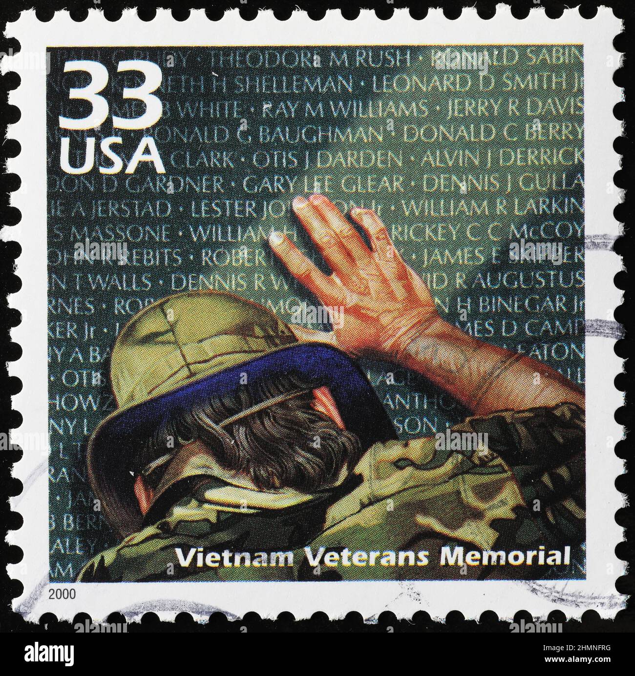 Vietnam Veteranen Denkmal auf amerikanischer Marke gefeiert Stockfoto