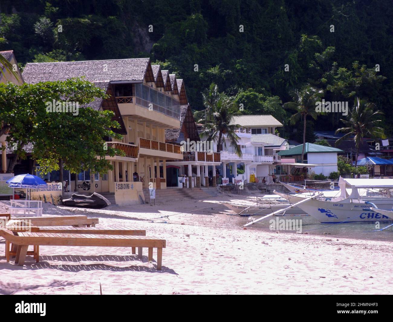 Blick über den majestätischen Strand in Sabang auf den Philippinen 19. Oktober 2011 Stockfoto