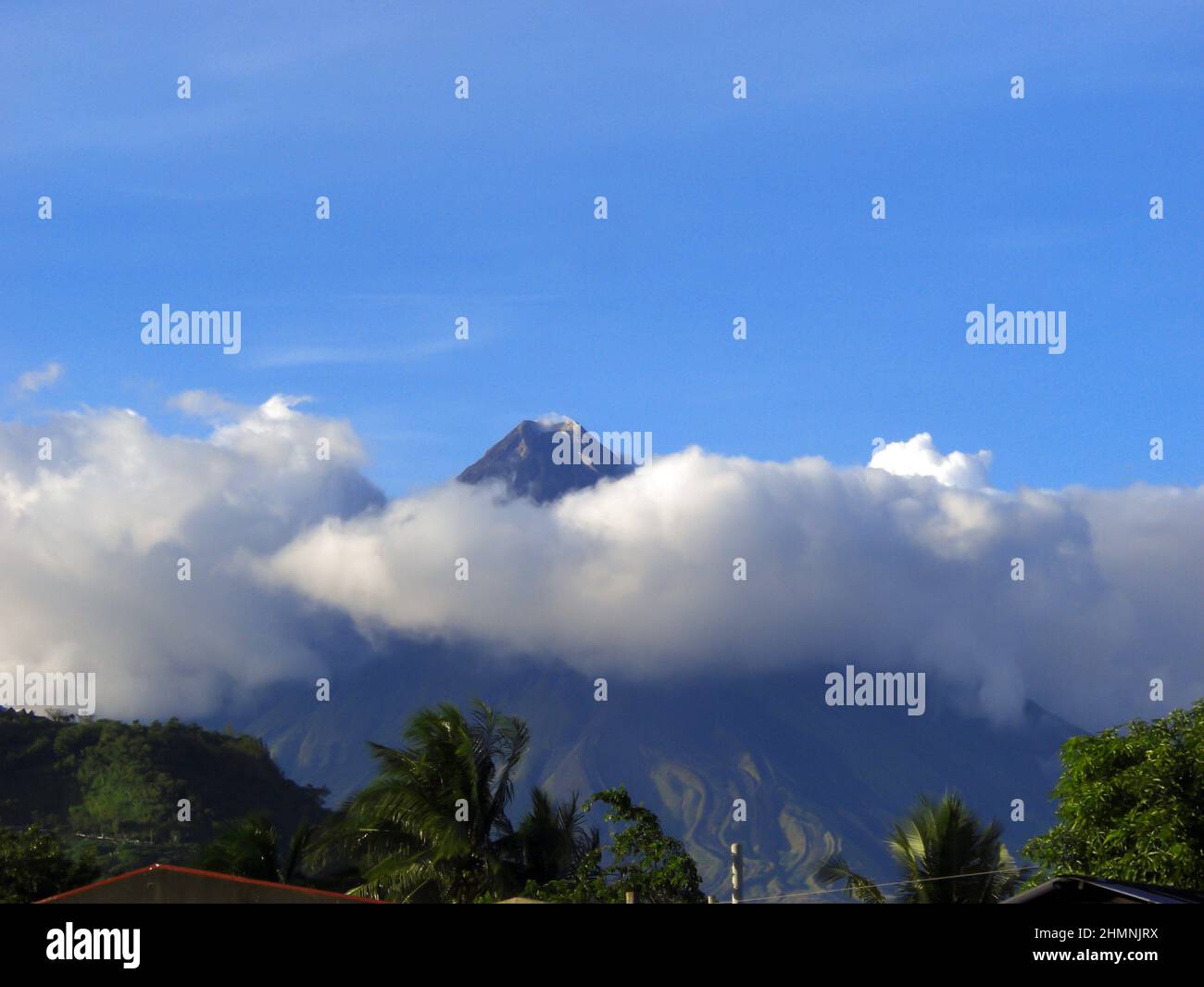 Amazing Mount Mayon ein aktiver Vulkan auf den Philippinen 23. Januar 2012 Stockfoto