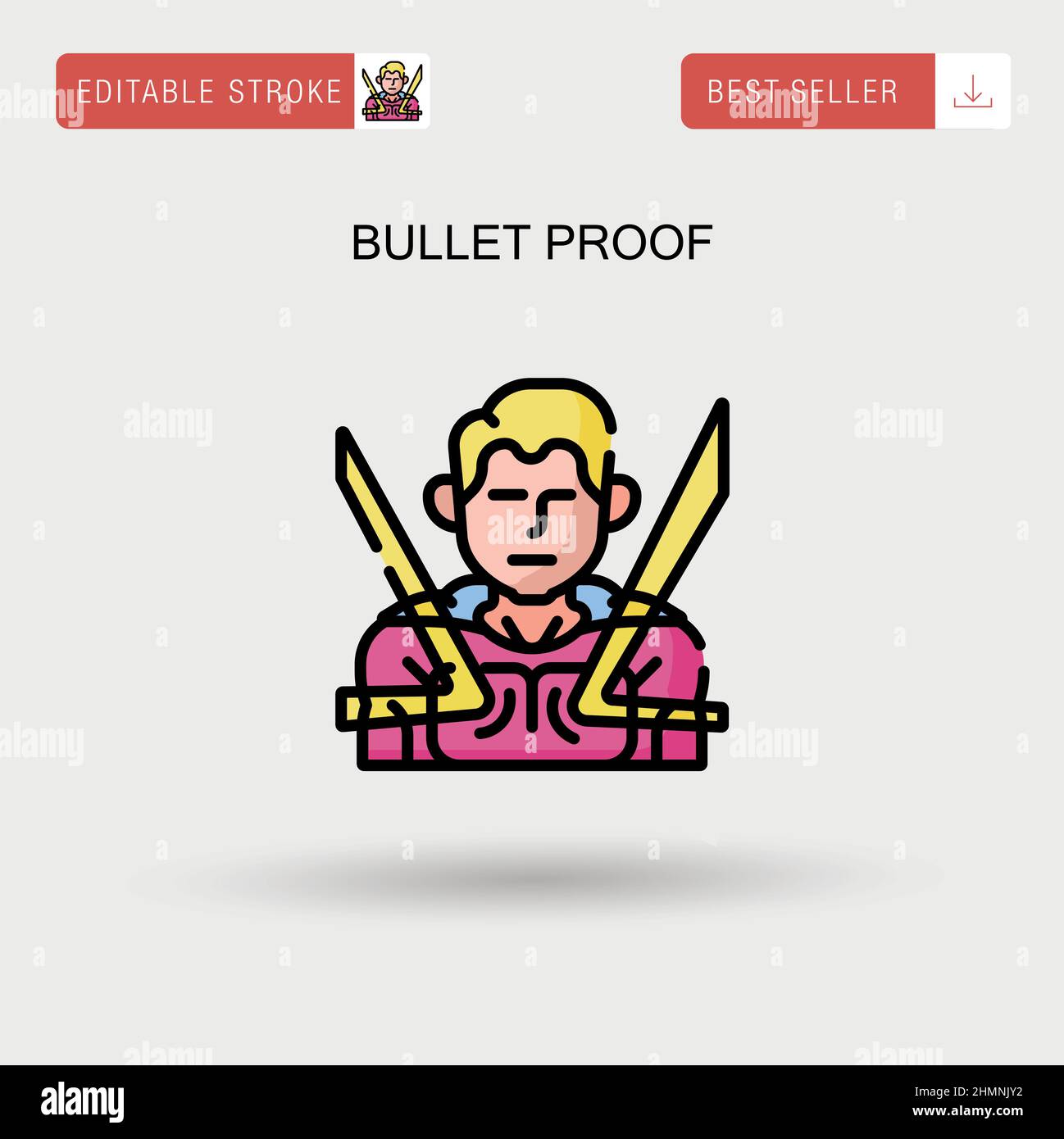 Bullet proof Simple Vector-Symbol. Stock Vektor
