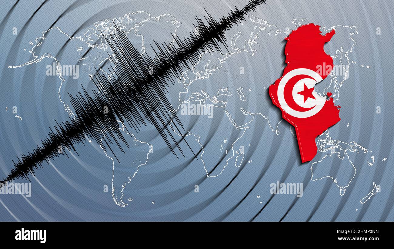 Seismische Aktivität Erdbeben Tunesien Karte Richterskala Stockfotografie -  Alamy