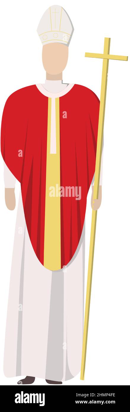 Mann in der Uniform der Vatikanischen Kirche, Tempelwächter - Vektorgrafik Stock Vektor