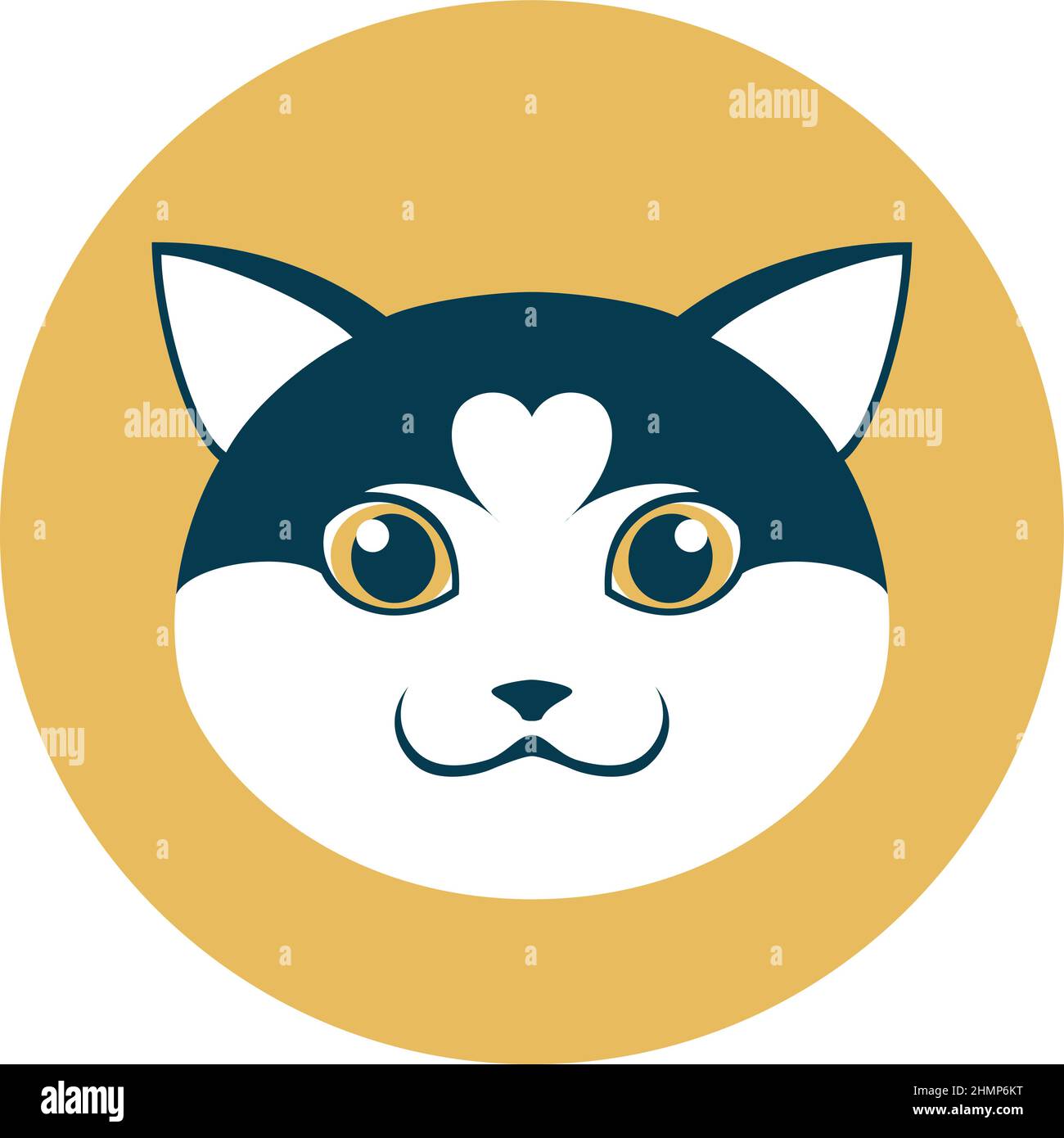 Schöne Süße Katze Japanischen Stil Charakter Design Stock Vektor