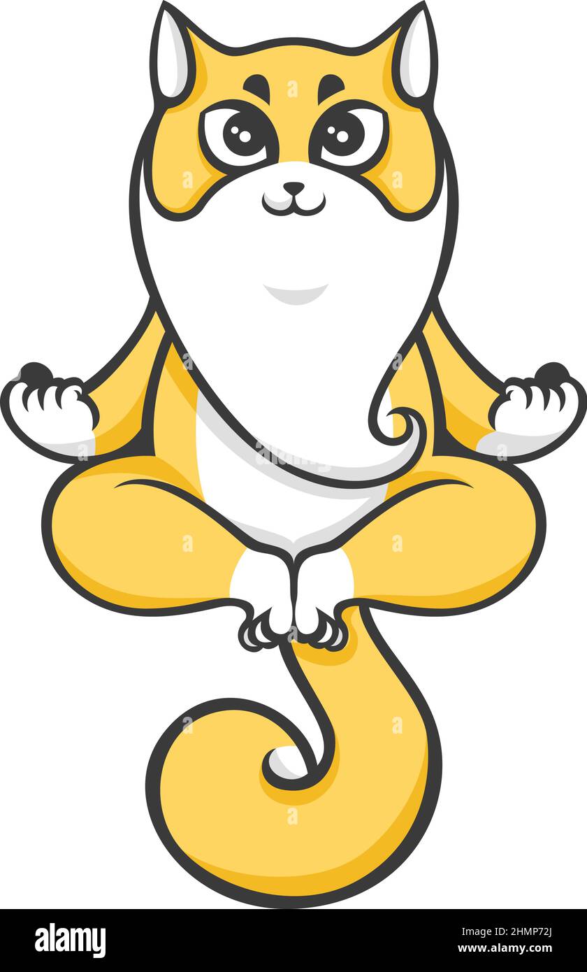 CAT Guru mit Bart Stock Vektor
