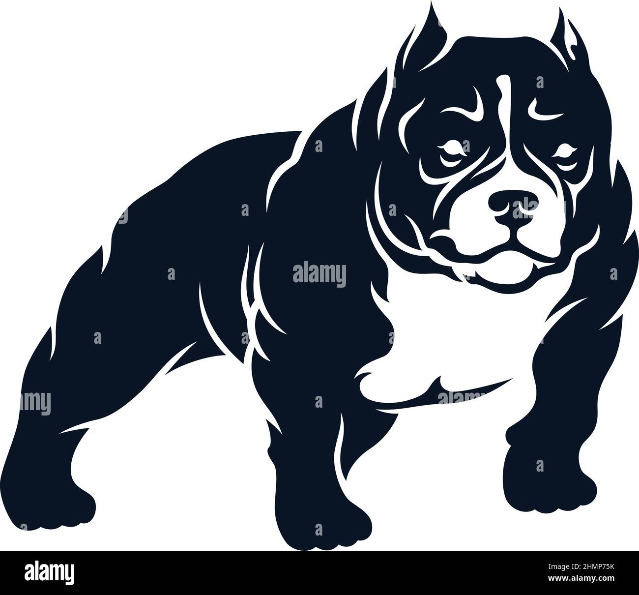 Einfacher Vektor von American Bully Dog Stock Vektor