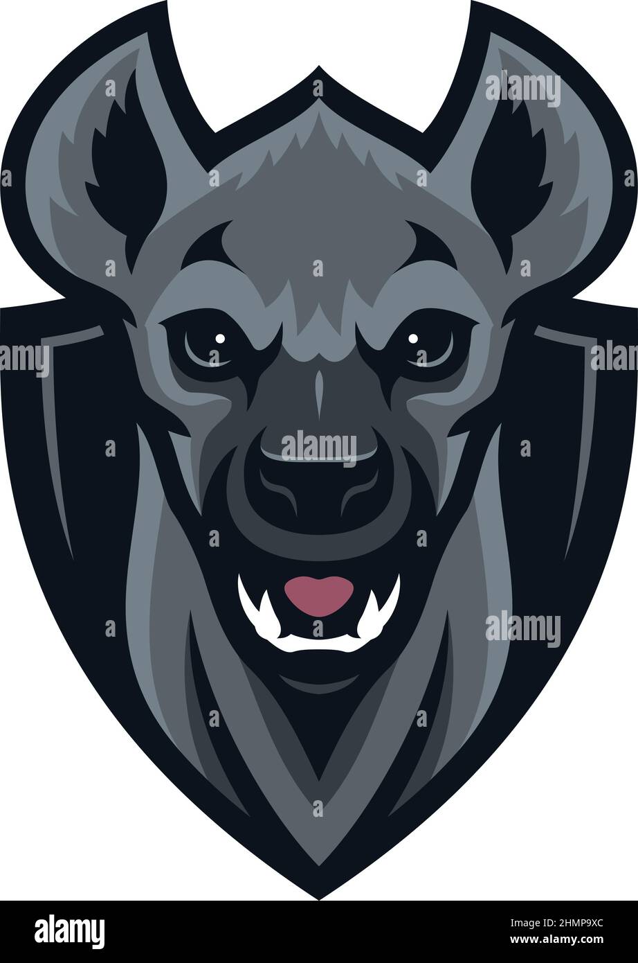 Head of Laughing Hyena (Spotted Hyena) Sport Logotype Stock Vektor