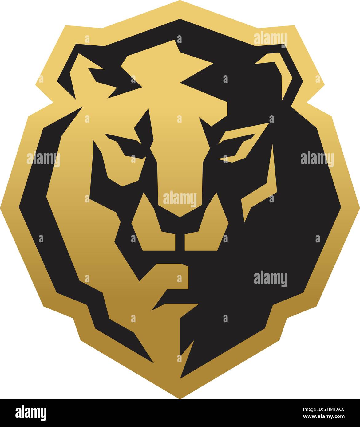 Geometrisches Design des Lion Head Vector Stock Vektor