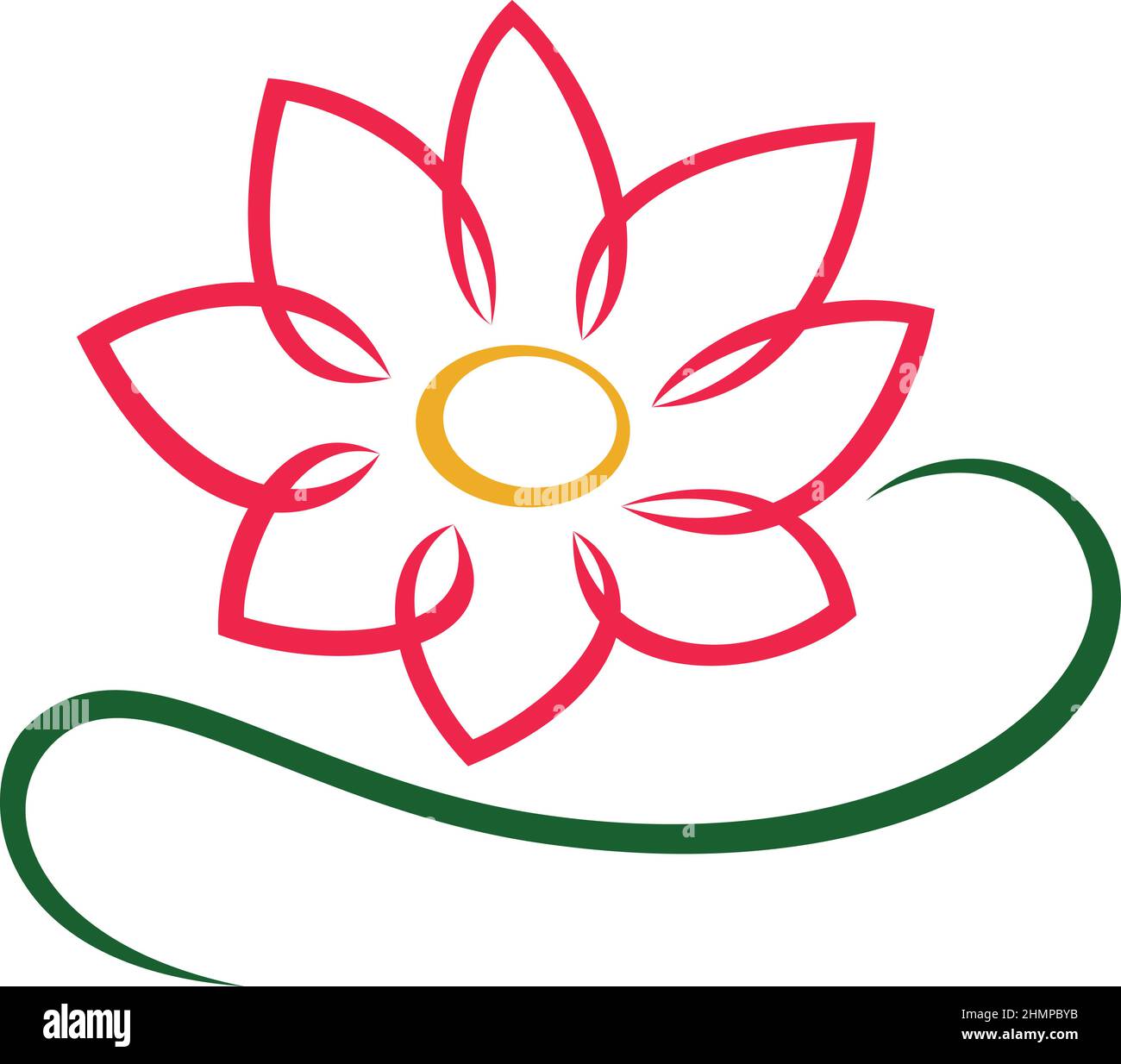 Einfache Abstrakte Lotusblume Stock Vektor