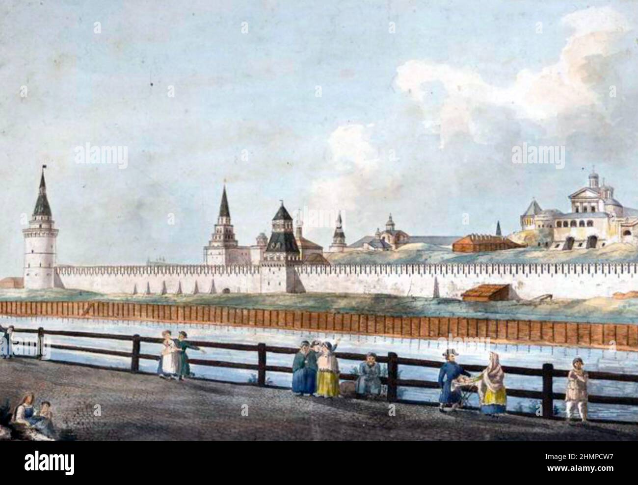 KREML Moskau im Jahr 1700 Stockfoto