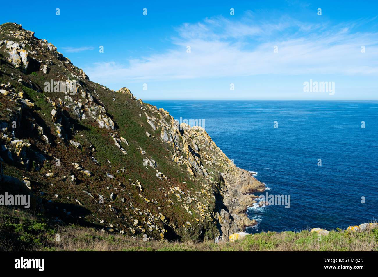 Felsenküste, Cies-Inseln, Galicien, Spanien Stockfoto