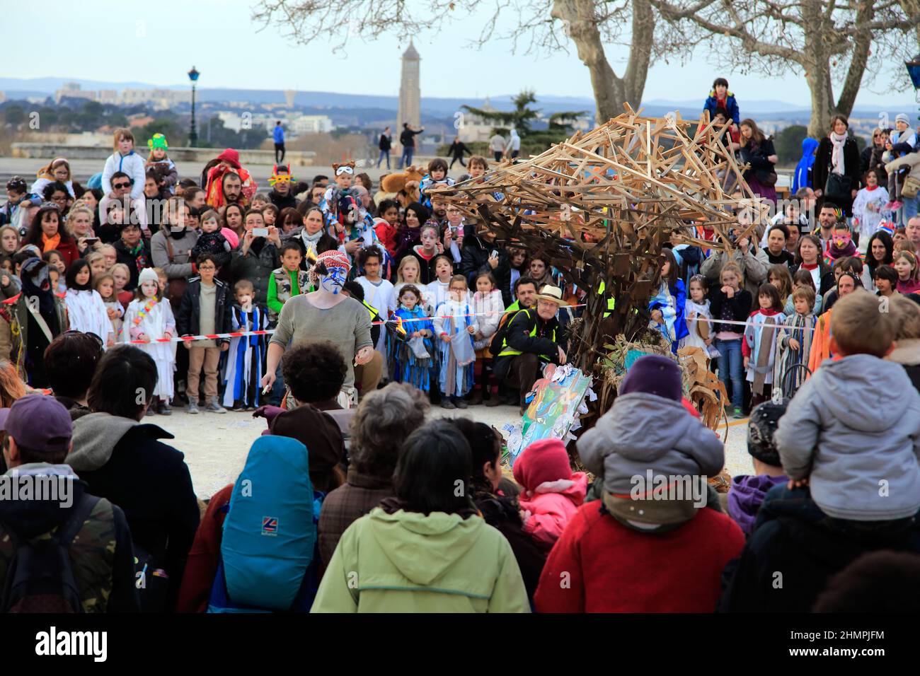 Der von den Calandretas-Schulen in Montpellier organisierte ozitanische Karneval. In Frankreich Stockfoto