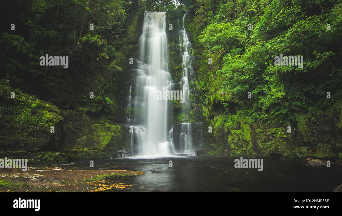 Upper McLean Falls, Neuseeland Stockfoto