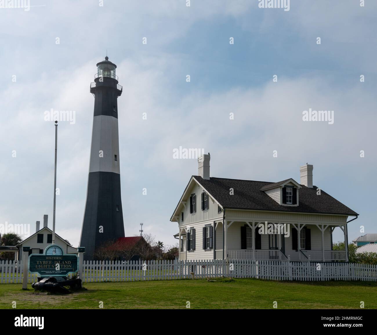 Tybee Island Light Station und Museum Stockfoto