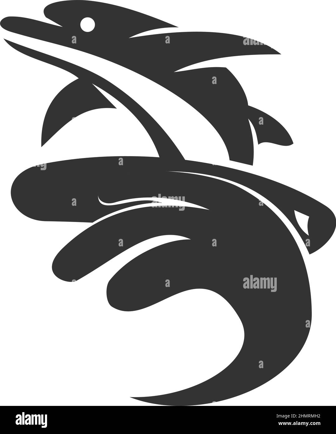 Dolphin Surf Icon Illustration Markenidentität Stock Vektor