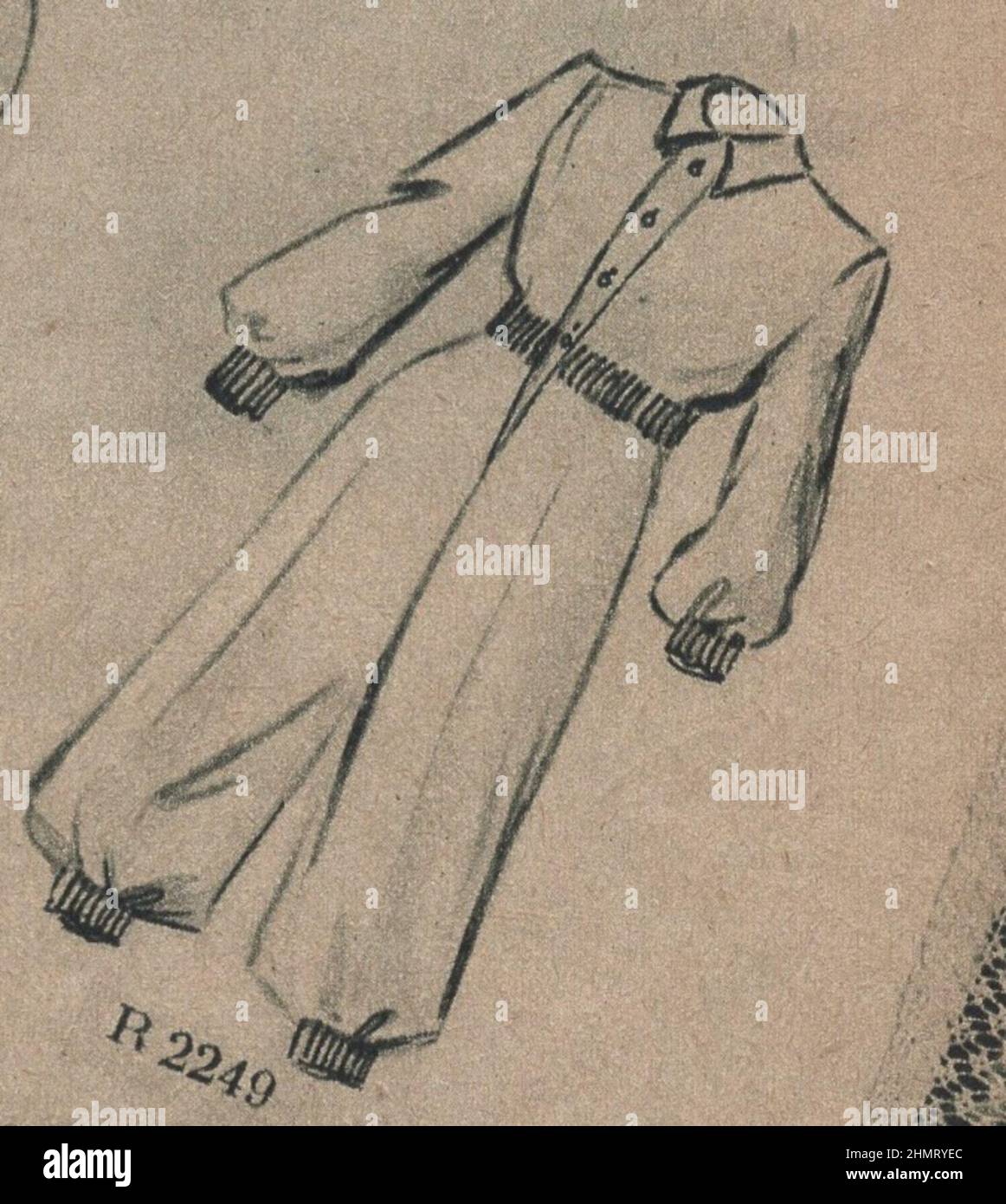 Weltkrieg ii, Werbung, historisch, Grafik-Design, Illustration, Ephemra, 1940s Modemagazin, Bekleidung, Publikation, 1940s, 1943 Zeitschrift, 20th Jahrhundert, Archiv, Kunstwerk, Design, Grafik, Kulturerbe, Geschichte, l ayout, Nostalgie, Kleidung, Damen, Dame, Zeitschrift, Stil, Stil Zeitschrift, Werbung, Anzeigen, Werbung, Werbung, Werbung, Mantel, Mäntel, weiblich, weiblich, Kleidung, Veröffentlicht, Typografie, Küche, Krieg, war Food, Monochrom, Druck, gedruckt, europa, europäisch, stricken, Dressmaking, Muster. ADDITIONAL-RIGHTS-CLEARANCE-INFO-NOT-AVAILABLE Stockfoto