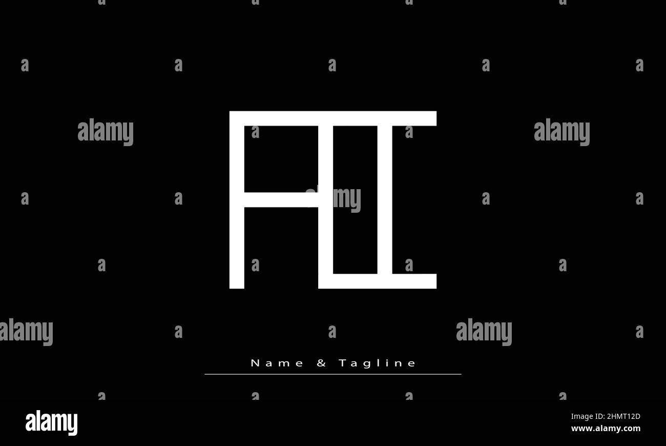 Alphabet Buchstaben Initialen Monogramm Logo AI, IA Stock Vektor
