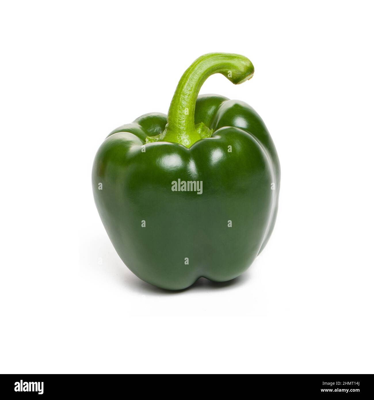 Grüne isolierte Paprika-Glocke Stockfoto