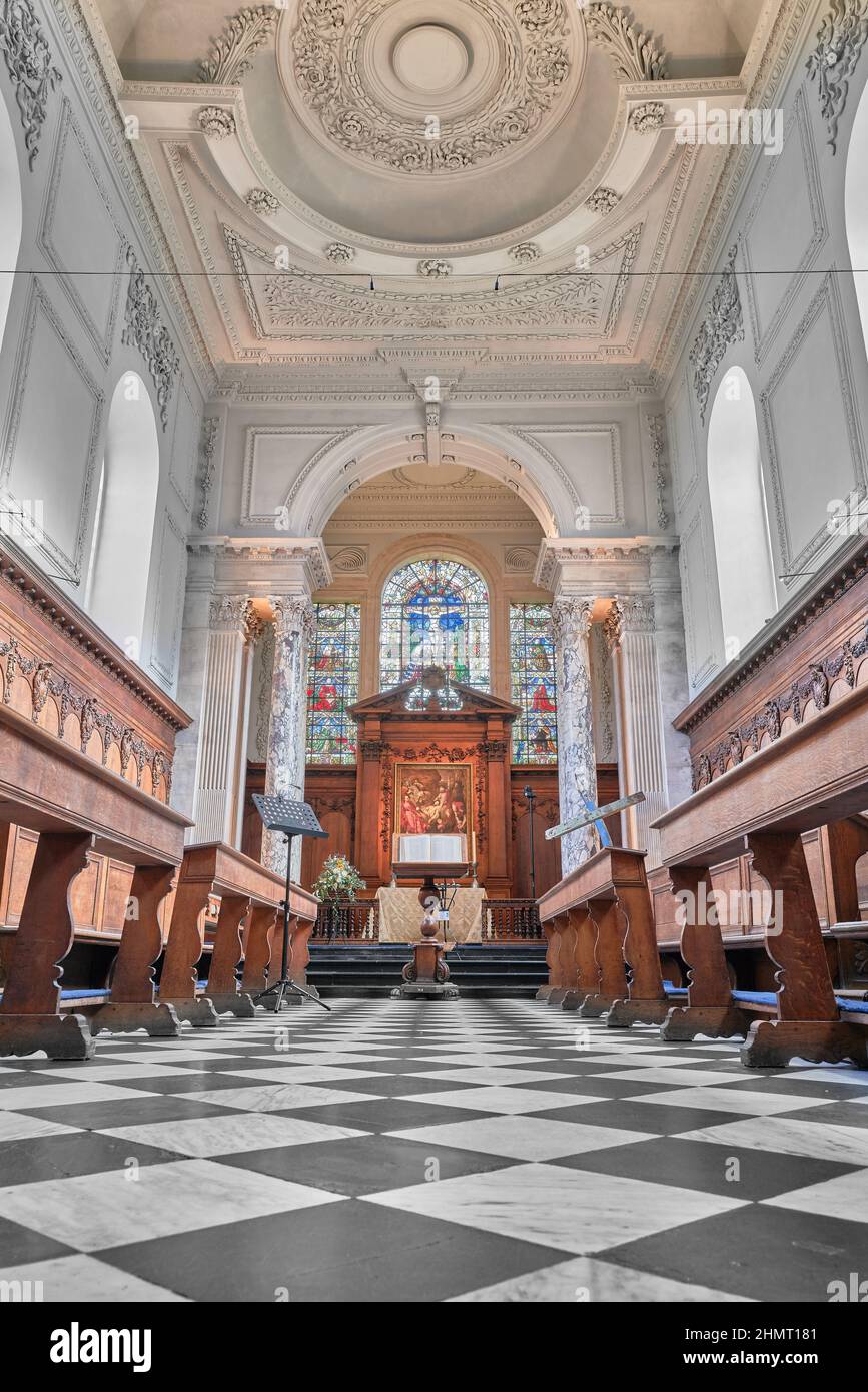 Kapelle am Pembroke College, Universität Cambridge, England. Stockfoto