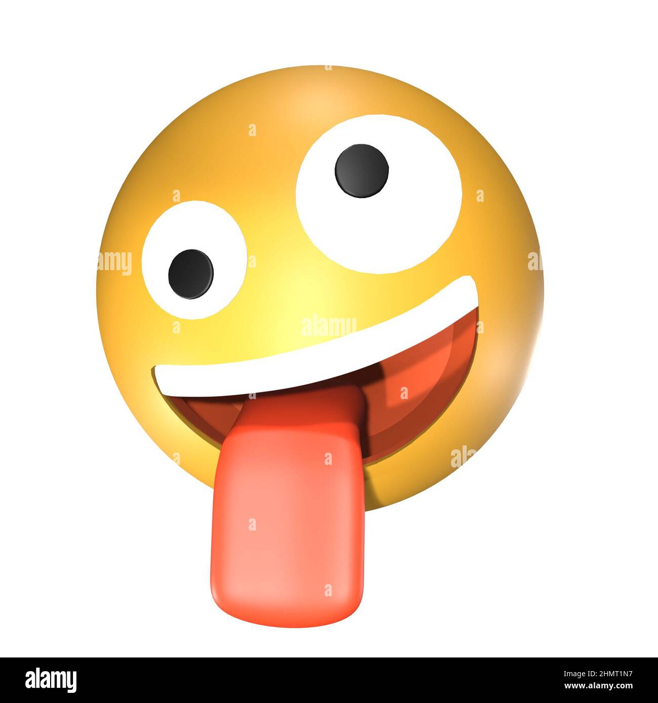 3D betrunkene Emoticons, die niedlich und cool aussehen Stockfoto