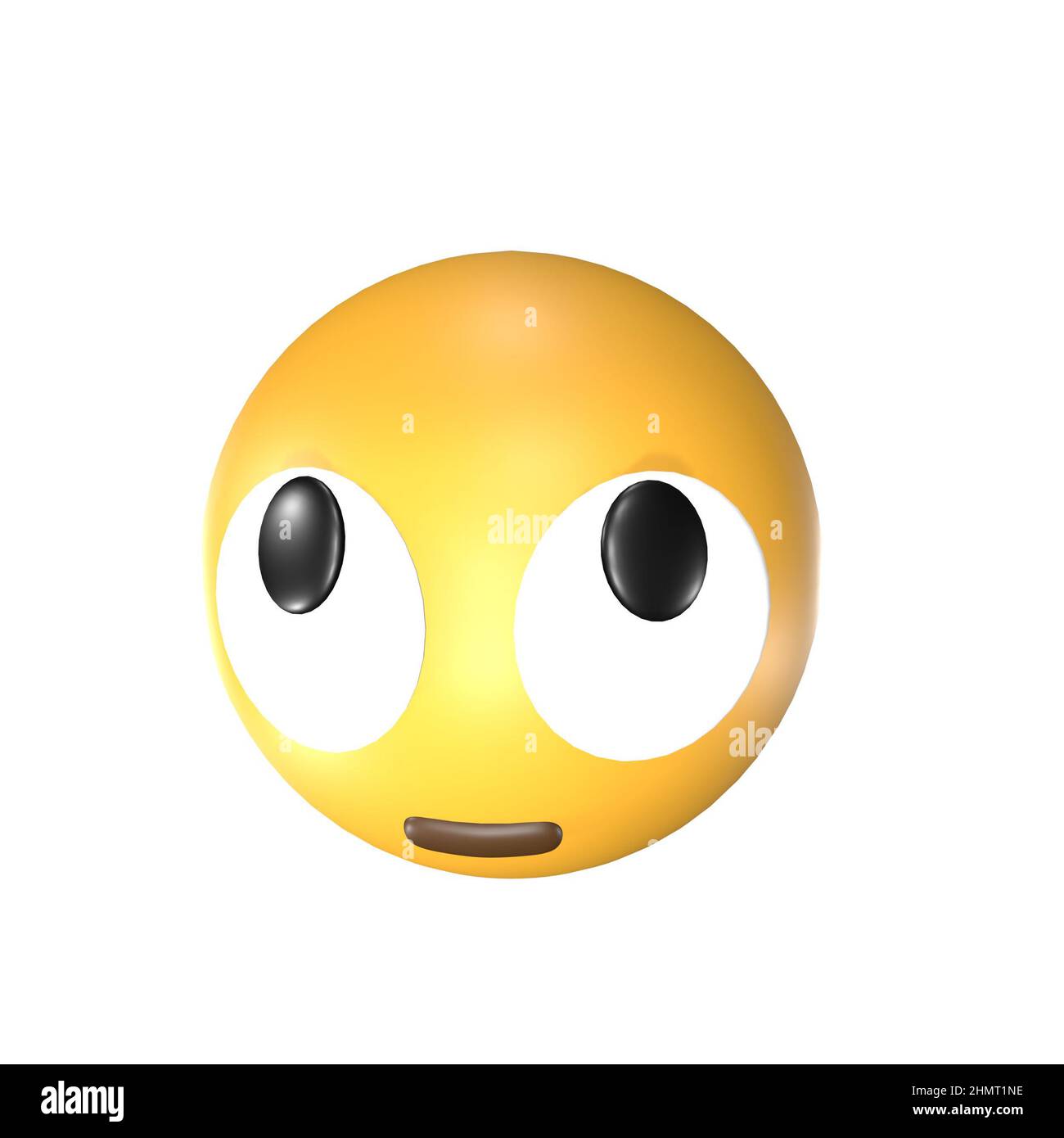 3D Eye Roll Emoticons, die niedlich und cool aussehen Stockfoto
