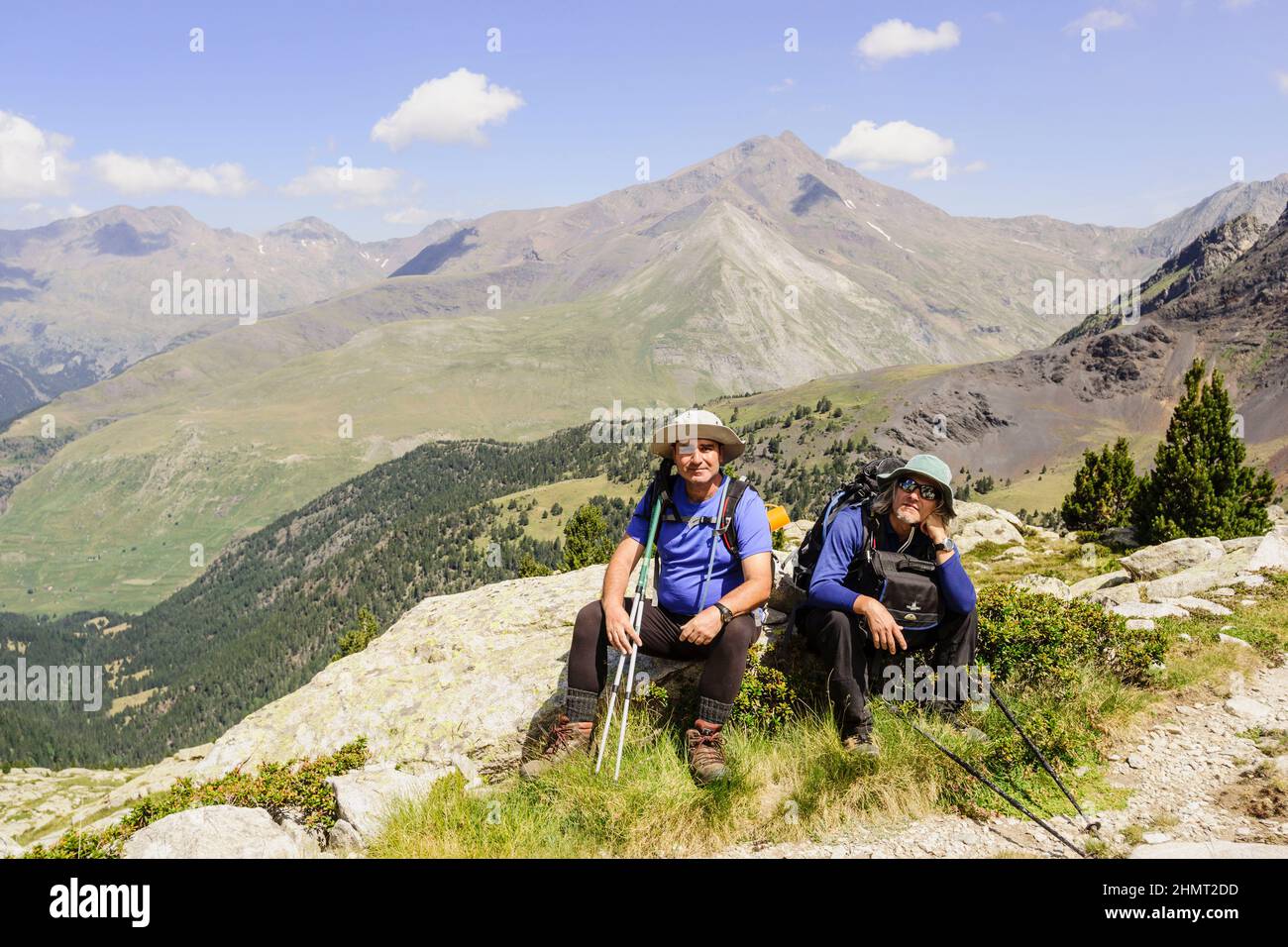 Camino de los Millares, Valle de Gistaín, Pirineo Aragones, Huesca, Spanien. Stockfoto