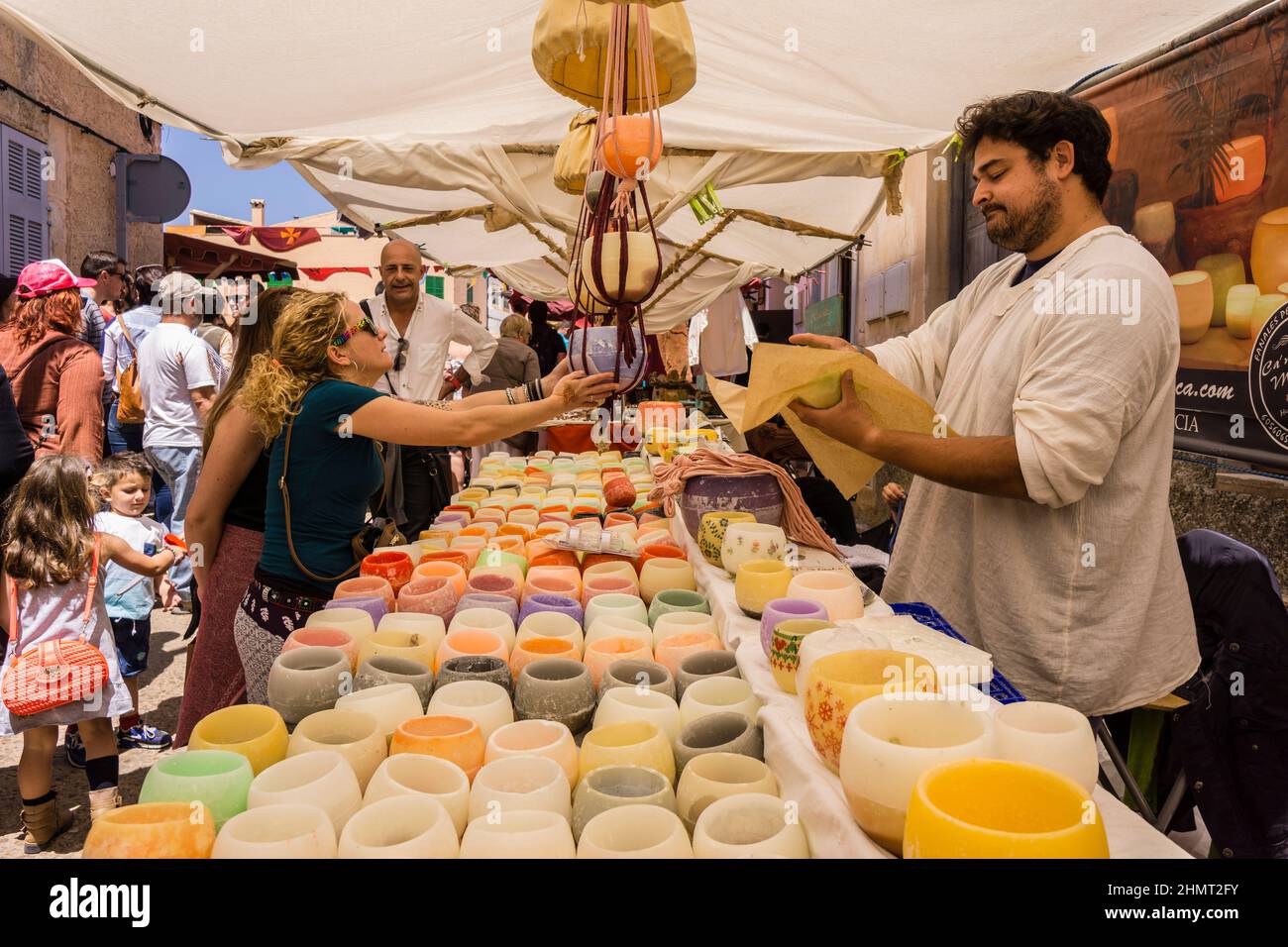 Capdepera Mittelalterfest, Mercat Medieval, Capdepera, Mallorca, Balearen, Spanien, Europa Stockfoto