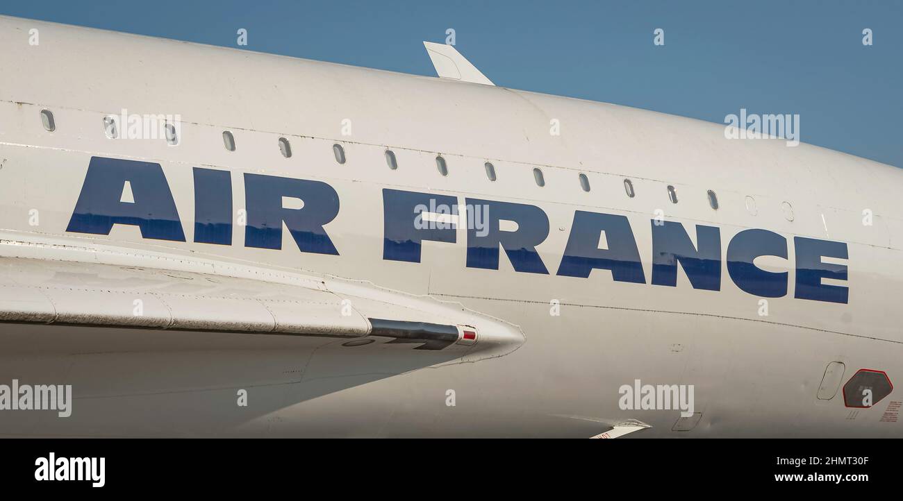 Blick auf die Air France Concorde in Toulouse am 21. Juli 2021. Stockfoto