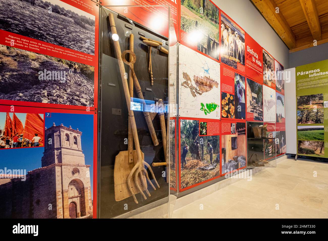 Casa del Parque de la Fuentona - Sabinar de Calatañazor, Muriel de la Fuente, Soria, Comunidad Autónoma de Castilla, Spanien, Europa Stockfoto