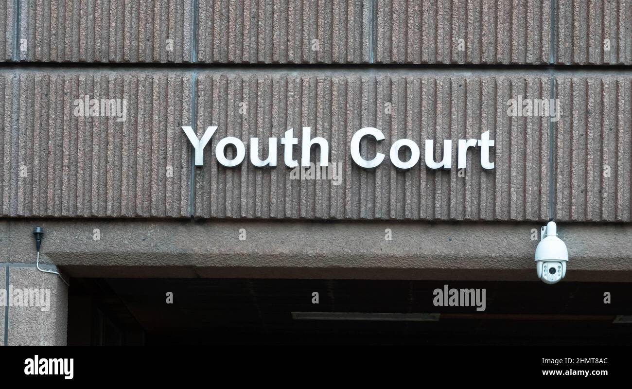 Eingang zum Liverpool Youth Court Stockfoto