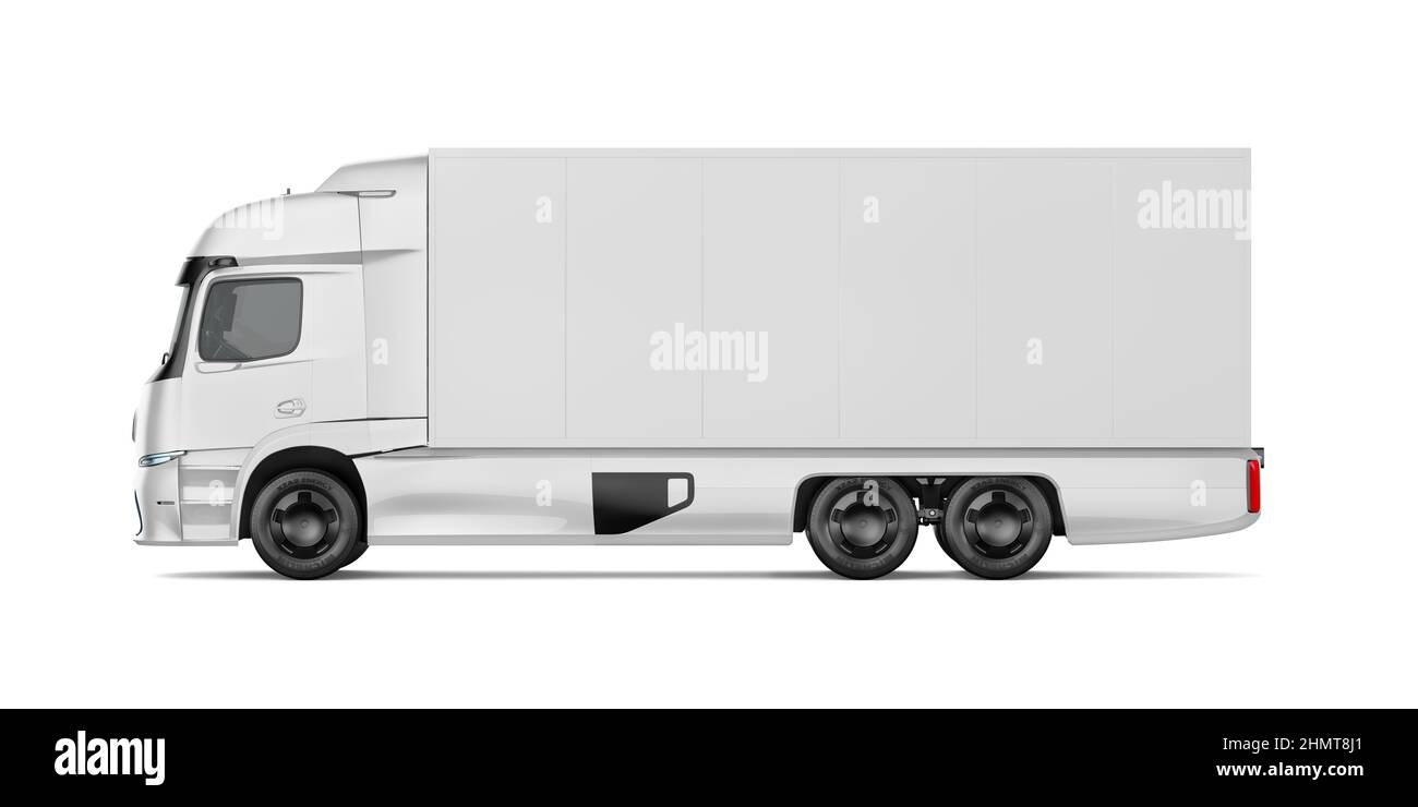 Truck Camion Mockup 3D Rendering Stockfoto