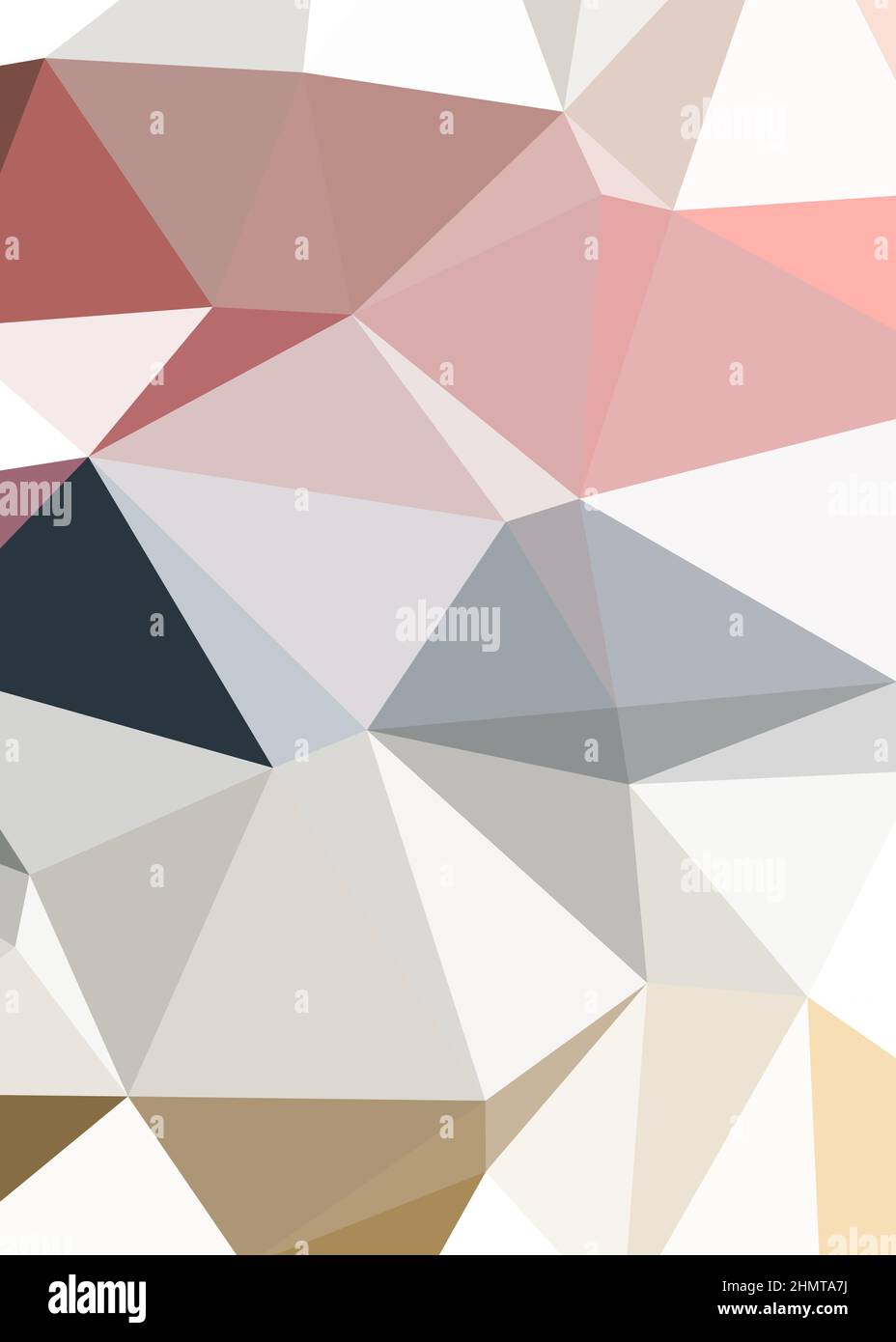 Abstrakte Low Polygon Farbe Generative Art Hintergrunddarstellung Stock Vektor