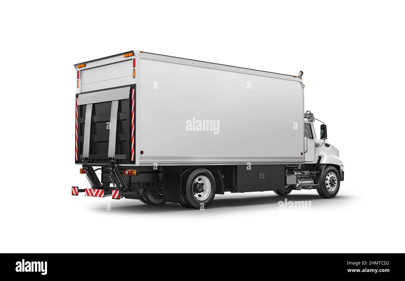 Truck Camion Mockup 3D Rendering Stockfoto