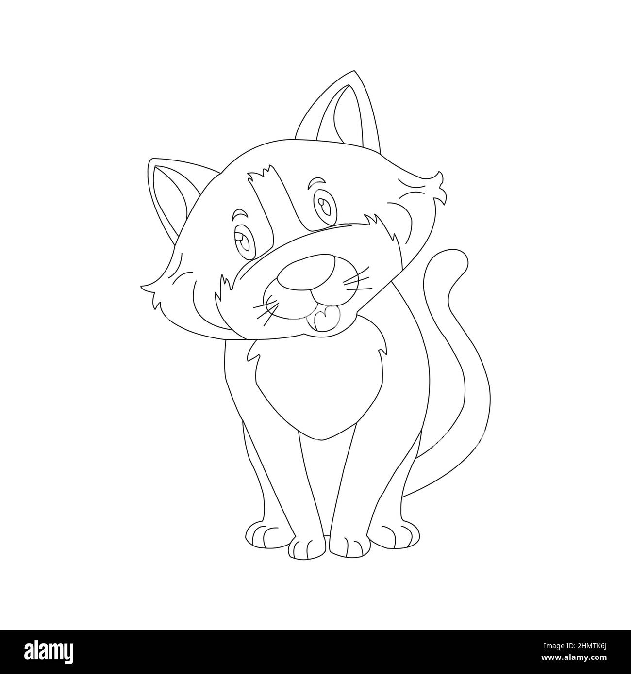 Malvorlagen Umriss von niedlichen Katze Tier Malvorlagen Cartoon Vektor Illustration Stock Vektor
