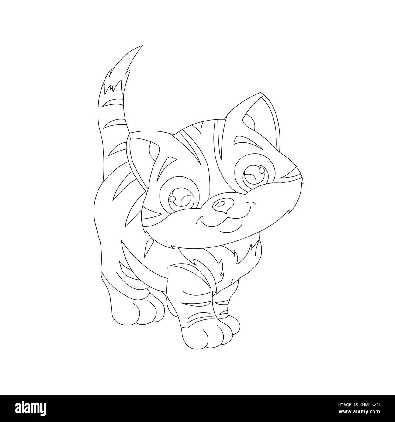Malvorlagen Umriss von niedlichen Katze Tier Malvorlagen Cartoon Vektor Illustration Stock Vektor