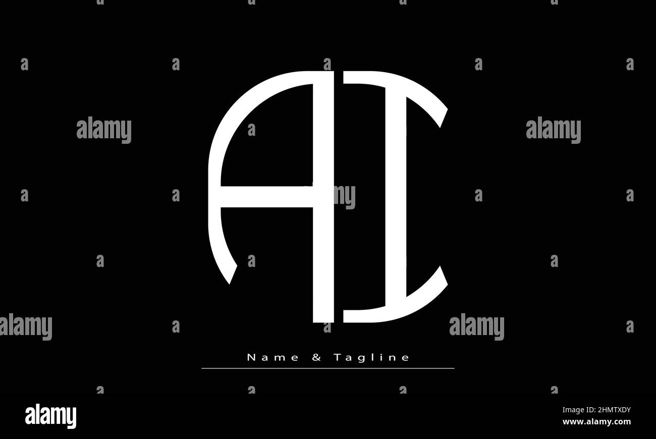 Alphabet Buchstaben Initialen Monogramm Logo AI, IA Stock Vektor