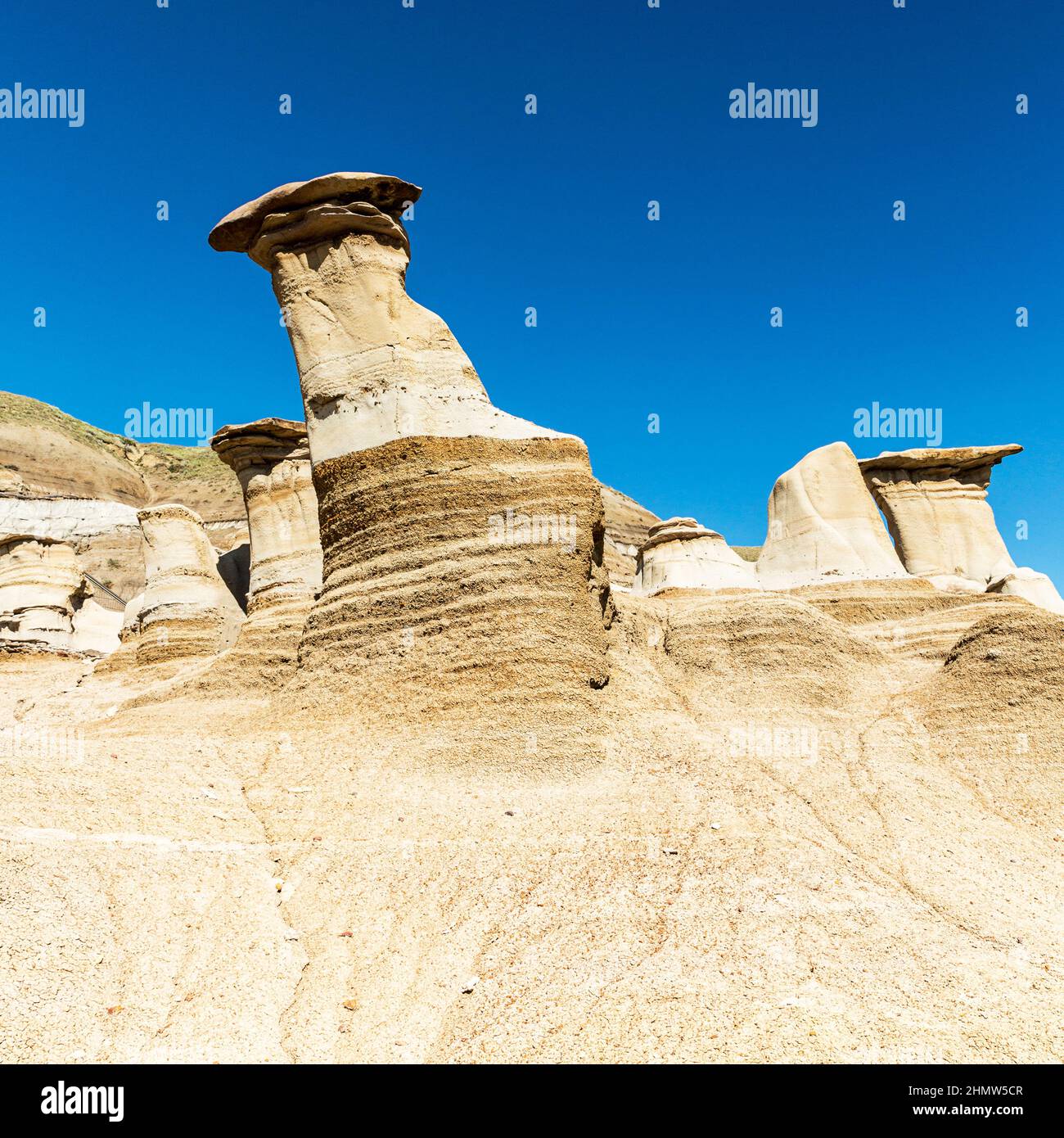 Hoodoos östlich von Drumheller in alberta, kanada Stockfoto