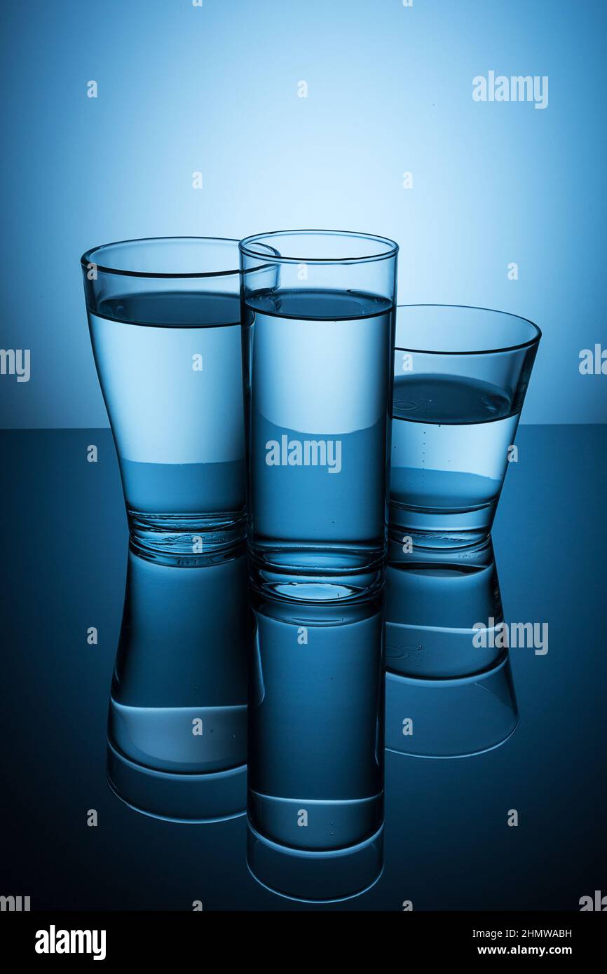 Wassergläser Stockfoto