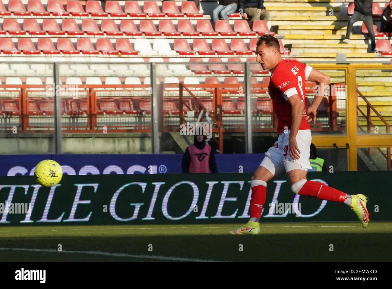 Perugia, Italien. 12th Feb, 2022. De luca manuel (n. 09 perugia calcio) Tor 1-0 während AC Perugia vs Frosinone Calcio, Italienisches Fußballspiel der Serie B in Perugia, Italien, Februar 12 2022 Quelle: Independent Photo Agency/Alamy Live News Stockfoto