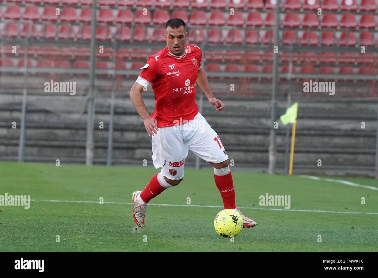 Stadio Renato Curi, Perugia, Italien, 12. Februar 2022, olivieri marco (n.11 perugia calcio) während des Spiels AC Perugia gegen Frosinone Calcio - Italienischer Fußball der Serie B Stockfoto