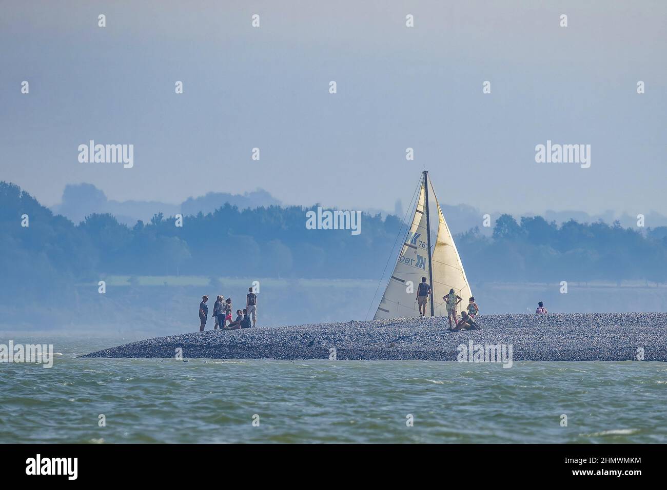 Bateaux et Navigation dans la baie de Somme Stockfoto