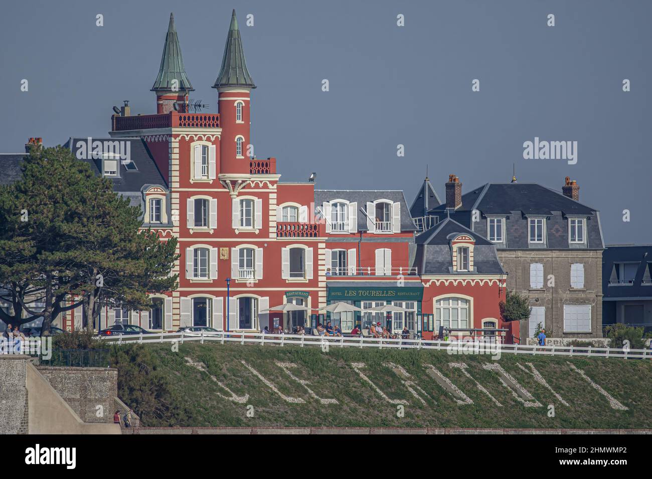 les tourelles du Crotoy, Restaurant Attraktion touristique. Stockfoto