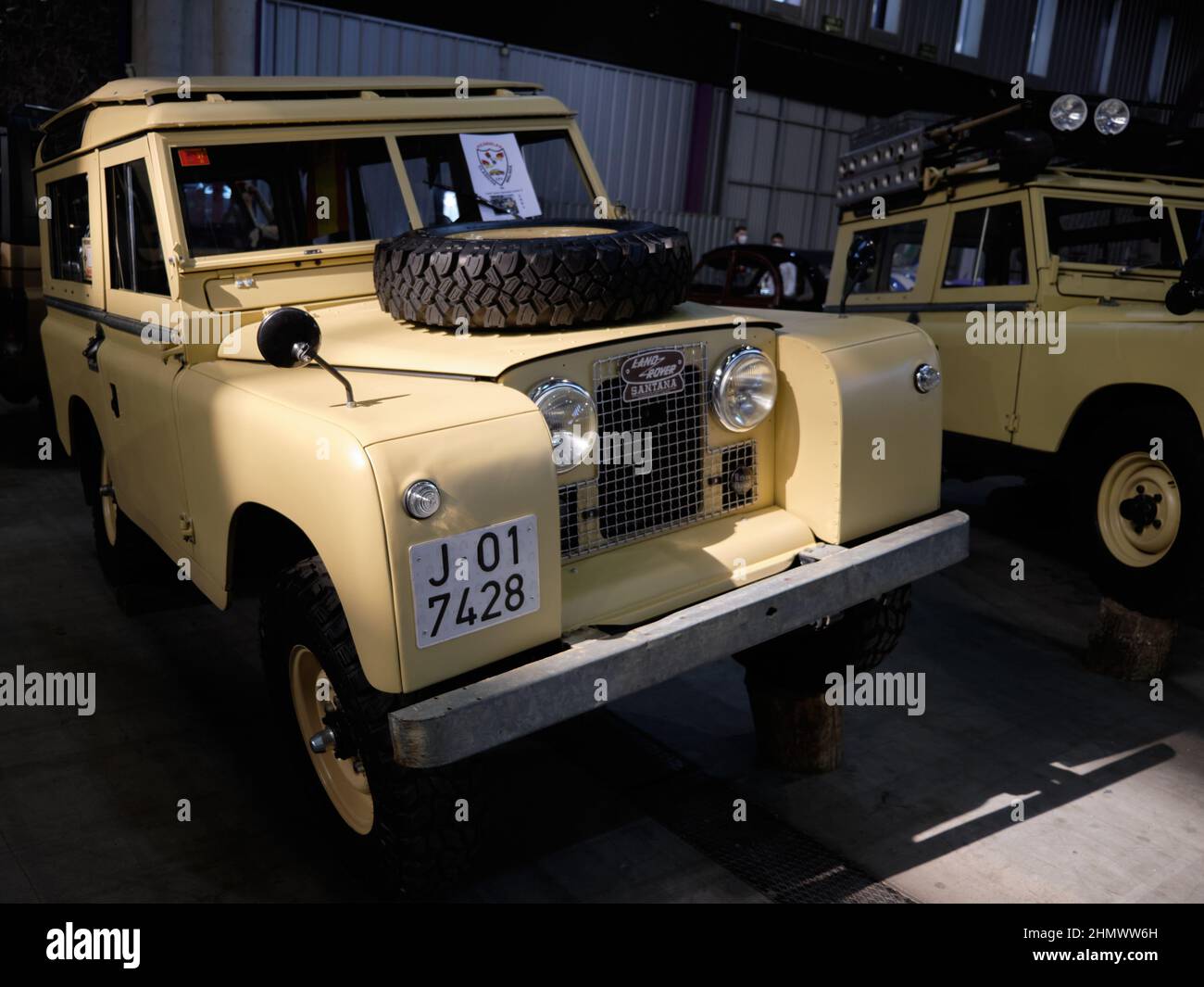 1961 Land Rover Santana. Retro Malaga 2022, Spanien. Stockfoto