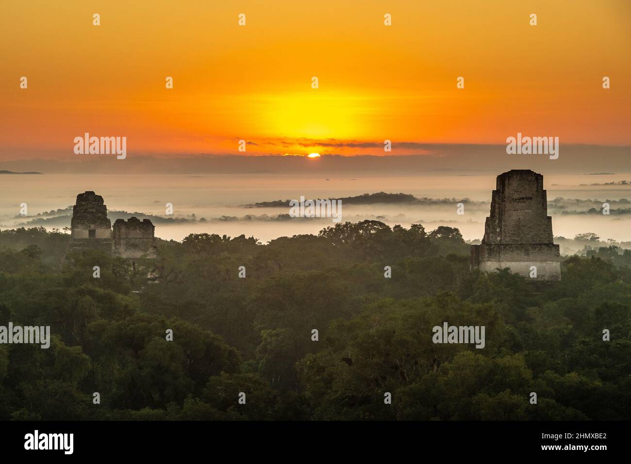 Maya-Ruinen Tikal Guatemala Stockfoto