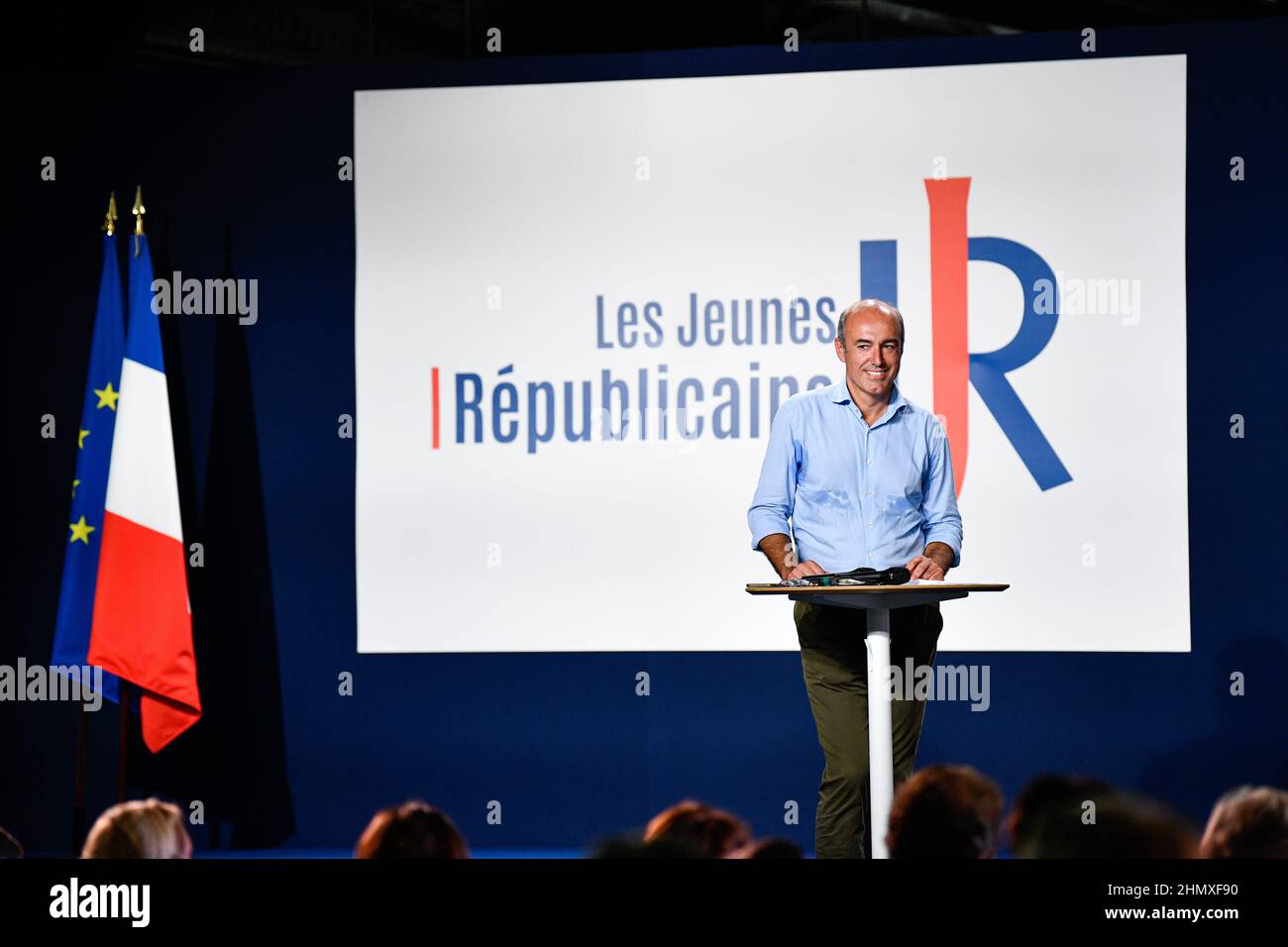 Olivier Marleix, Mitglied der französischen rechten Partei Les Republicains (LR) während des jährlichen „Campus des Jeunes Republicains“ (Campus der jungen Republikaner) Stockfoto
