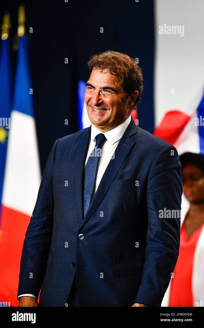 Christian Jacob, Präsident der französischen rechten Partei Les Republicains (LR) während des jährlichen „Campus des Jeunes Republicains“ (Junge Republikaner Stockfoto