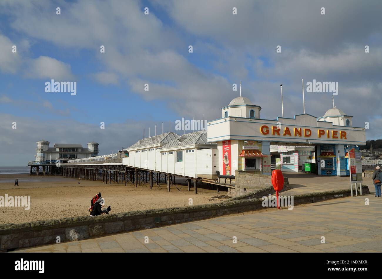 Grand Pier in Weston-super-Mare, Somerset, Großbritannien, im Januar 2022. Stockfoto