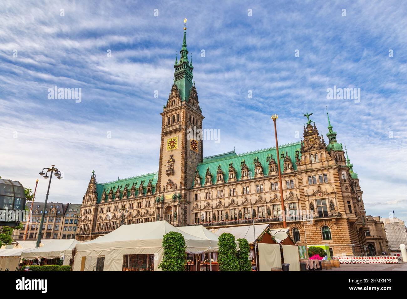 Hamburg Deutschland, City Skyline im Hamburger Rathaus Stockfoto